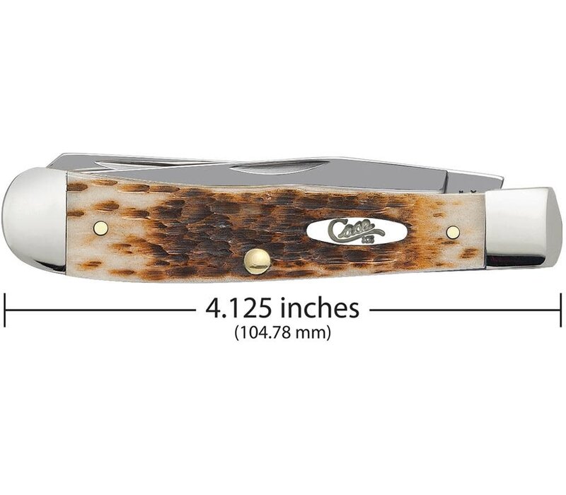 Case Cutlery Trapper Jig Amber Bone, Carbon Steel