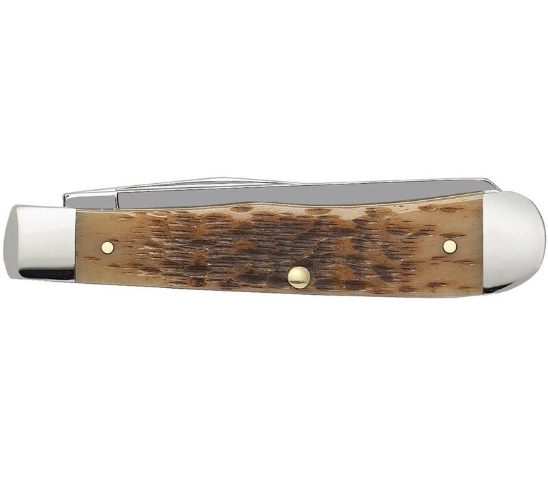 Case Cutlery Trapper Jig Amber Bone, Carbon Steel