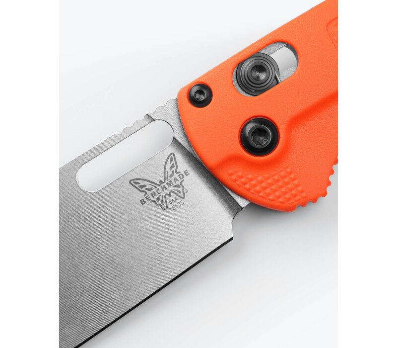 Benchmade, Tagged Out CPM 154 Steel, Orange Grivory Handle