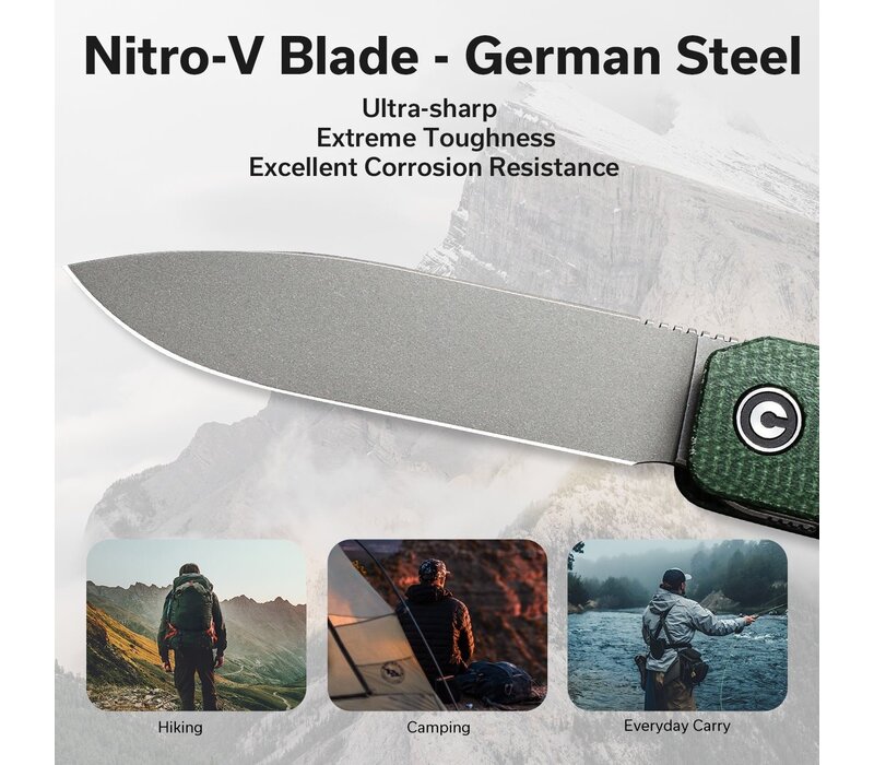 Civivi, Sendy Flipper Micarta Handle, Nitro V