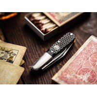 Boker, Barlow Black Checkered Bone Handle, D2