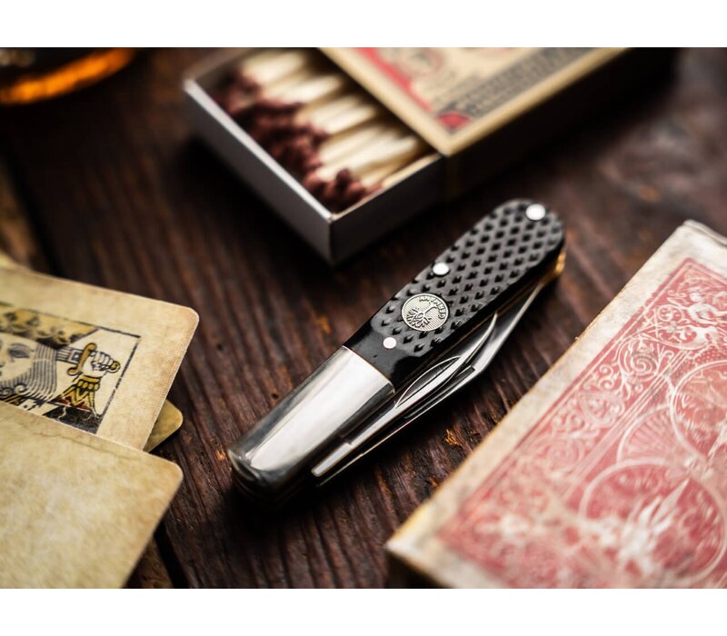 Boker, Barlow Black Checkered Bone Handle, D2