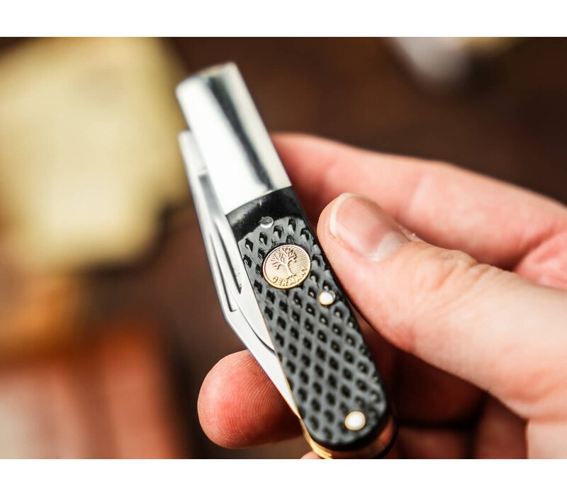 Boker, Barlow Black Checkered Bone Handle, D2