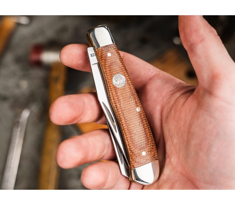 Boker, Trapper Tan Micarta Handle, D2 Steel