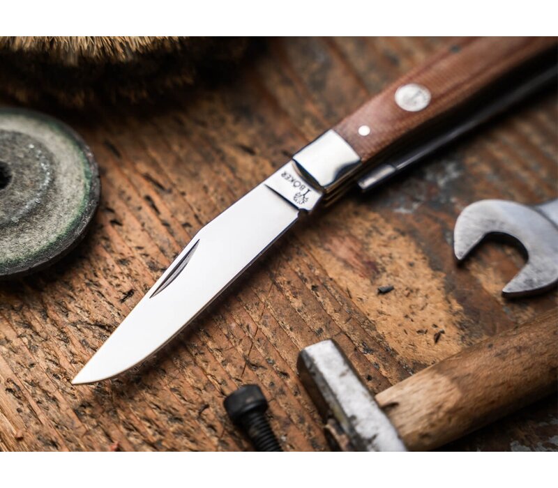 Boker, Trapper Tan Micarta Handle, D2 Steel
