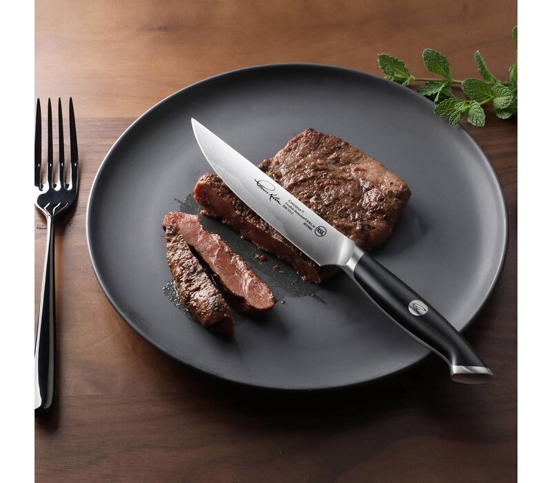 Cangshan Thomas Keller 5" Fine Edge Steak Knife Black, Walnut Box