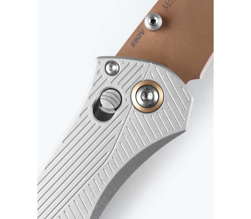 Benchmade, Seven Ten Gray Aluminum Recurve, CPM S90V Steel