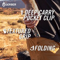 Gerber Assert Pivot Lock Black, CPM S30V, Black Nylon Handle
