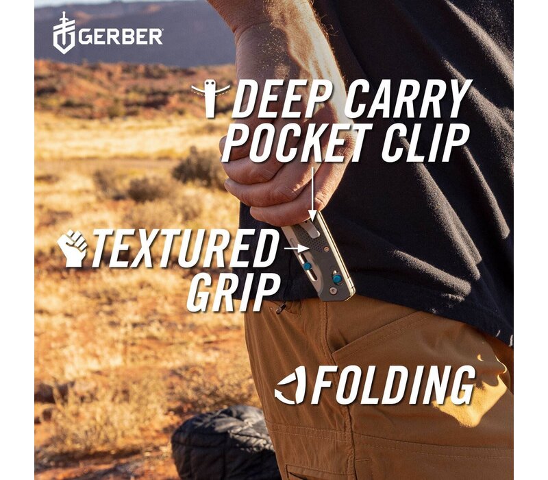 Gerber Assert Pivot Lock Black, CPM S30V, Black Nylon Handle