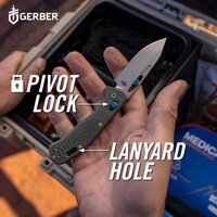 Gerber Assert Pivot Lock Black, CPM S30V, Black Nylon Handle