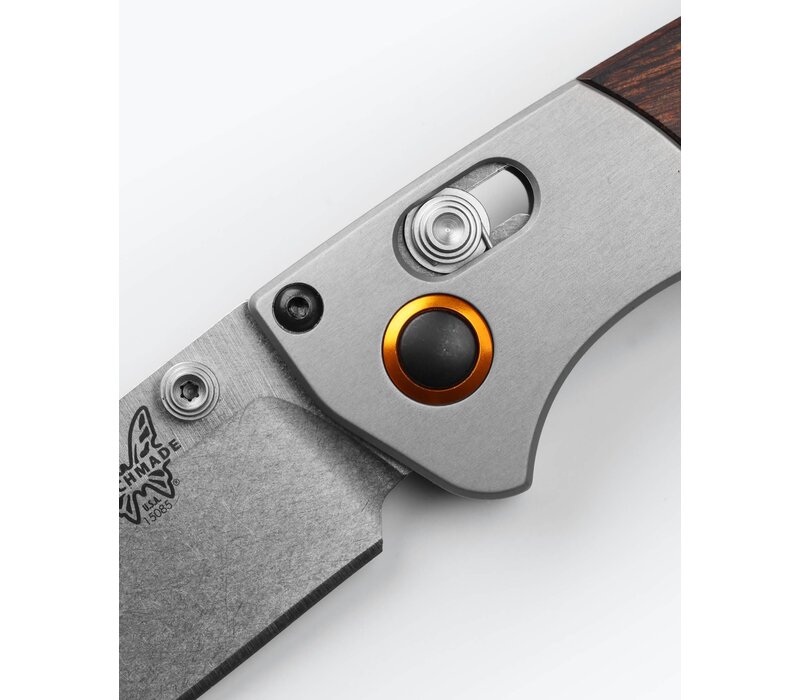 Benchmade Mini Crooked River, CPM S30V, Wood & Aluminum Handle