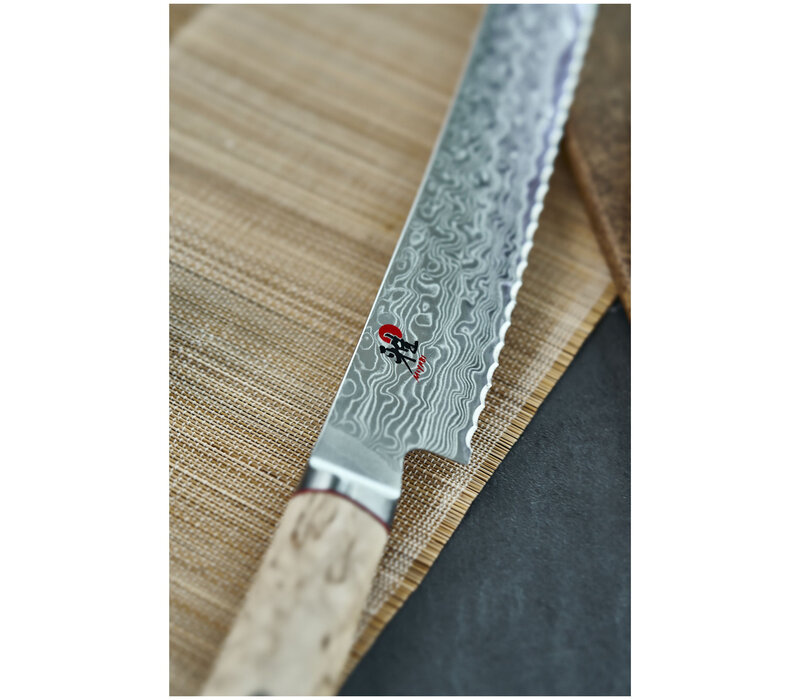 Zwilling, Miyabi, Birchwood SG2,  9" Bread Knife Damascus