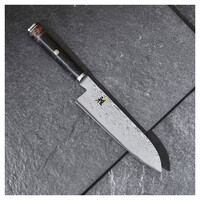 Zwilling MIYABI, Black 5.5" Fine Edge Santoku Knife Damascus
