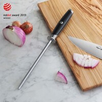 Cangshan, Thomas Keller Diamond 8" Honing Steel, Black Handle