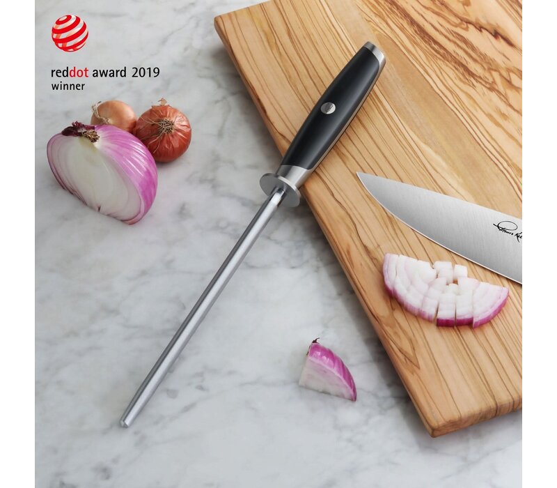 Cangshan, Thomas Keller Diamond 8" Honing Steel, Black Handle