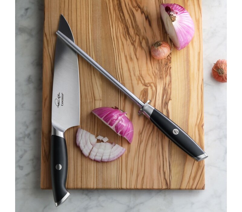 Cangshan, Thomas Keller Diamond 8" Honing Steel, Black Handle
