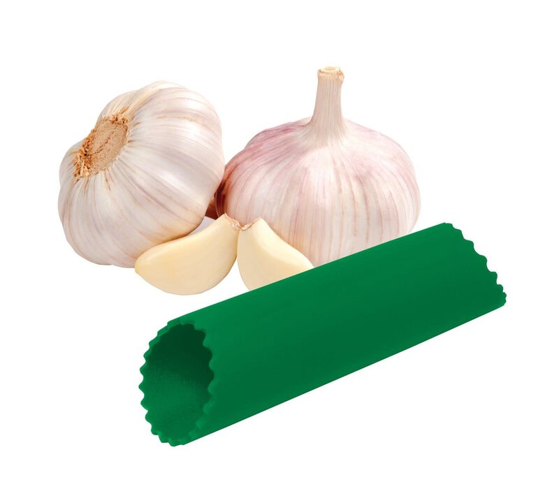 Fantes Cousin Monica's Silicone Garlic Peeler Tube Green