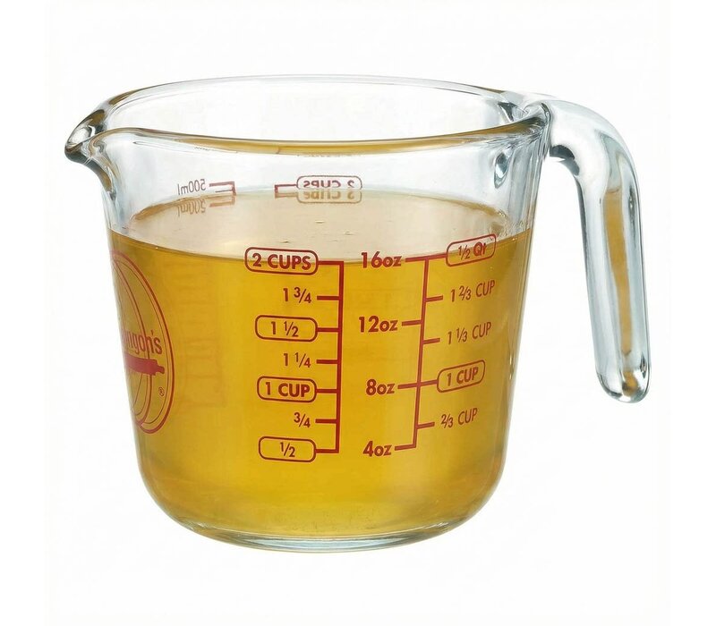 HIC, Mrs. Anderson's Baking Glass Measuring Cup, 2 Cup