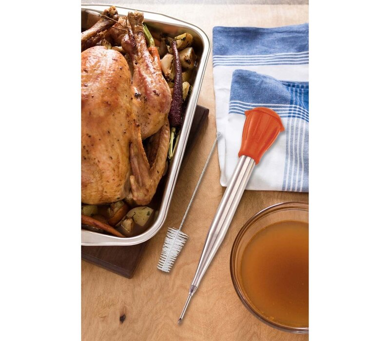 HIC, Kitchen Baster with Cleaning Brush and Needle, 2oz