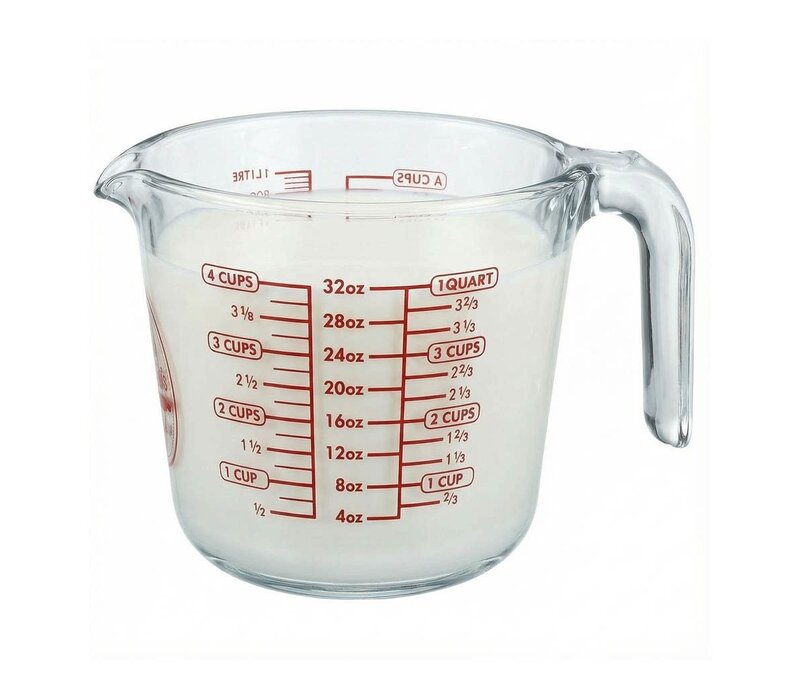 HIC, Mrs. Anderson's Baking Glass Measuring Cup, 4 Cup