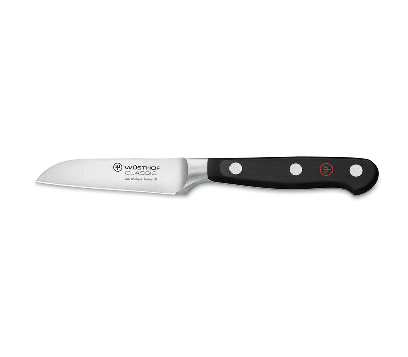 Wusthof Classic Flat Cut 3" Paring Knife, Black Handle