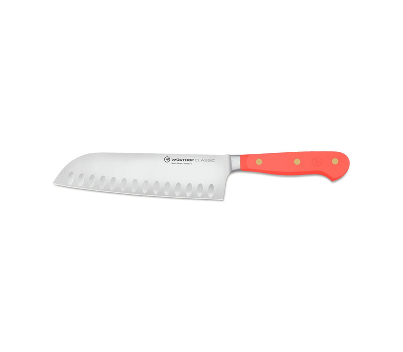 Wusthof, Classic 7" Hollow Edge Santoku, Black Handle