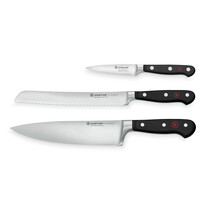 Wusthof Classic 3Pc Starter Set, Black Handle