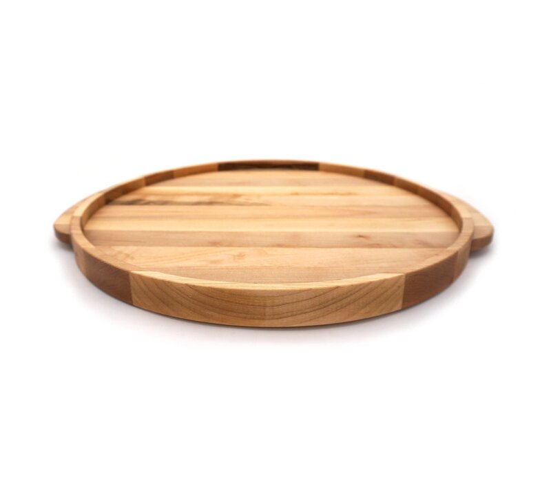 JK Adams Maple Round Wooden Serving Tray