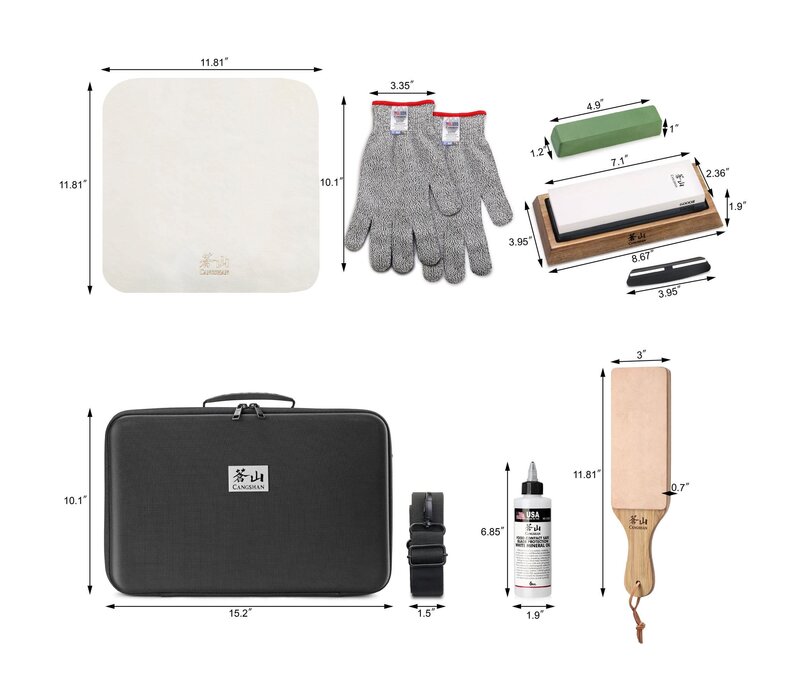 Cangshan, 7 Piece Kitchen Knife Care & Sharpening Kit