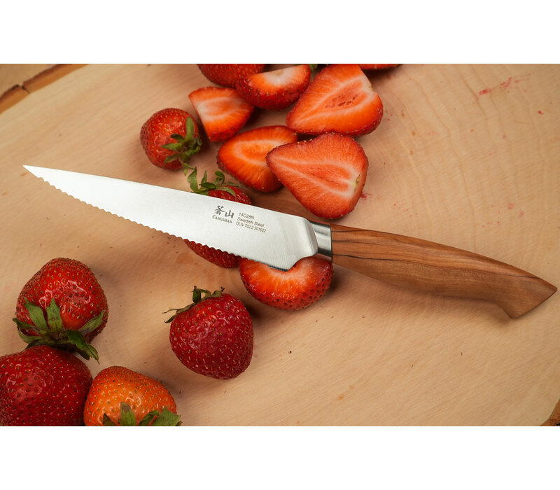 Cangshan, OLIV Series 5in Serrated Utility Knife