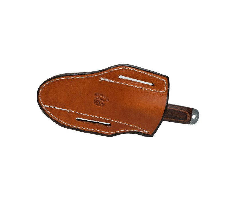 Anza, Nute Fixed Blade, Wood/Bone Handle, Pancake Sheath