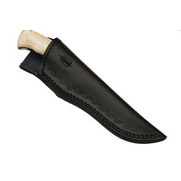 Buck n Bear Red Knight Hunter Damascus with Bone Handle