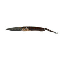 William Henry - B10 "Red Creek" Folder, Copper Wave Damascus, Mokume/Snakewood Handle
