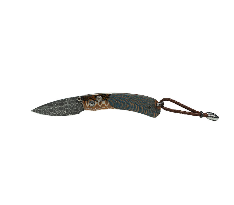 William Henry - "Jigsaw" Foler, Mokume/Sycamore Handle, Intrepid Damascus Blade