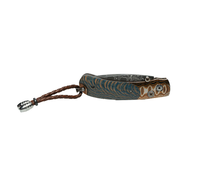 William Henry - "Jigsaw" Foler, Mokume/Sycamore Handle, Intrepid Damascus Blade