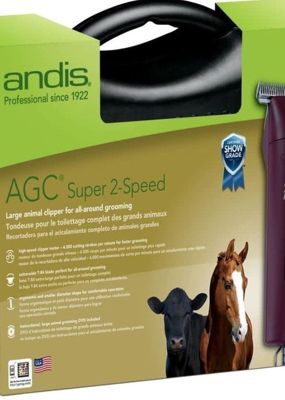 Andis AGC2 Super 2 Spd Clipper + T84 Blade w/case