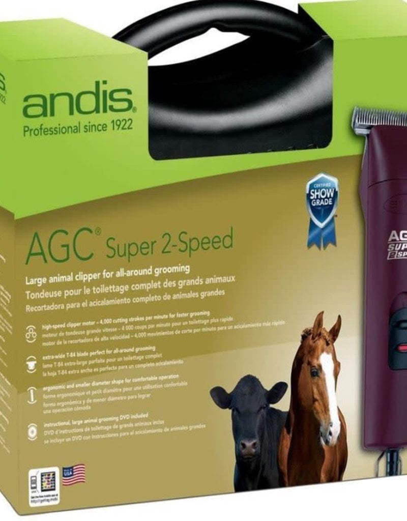 Andis AGC2 Super 2 Spd Clipper + T84 Blade w/case