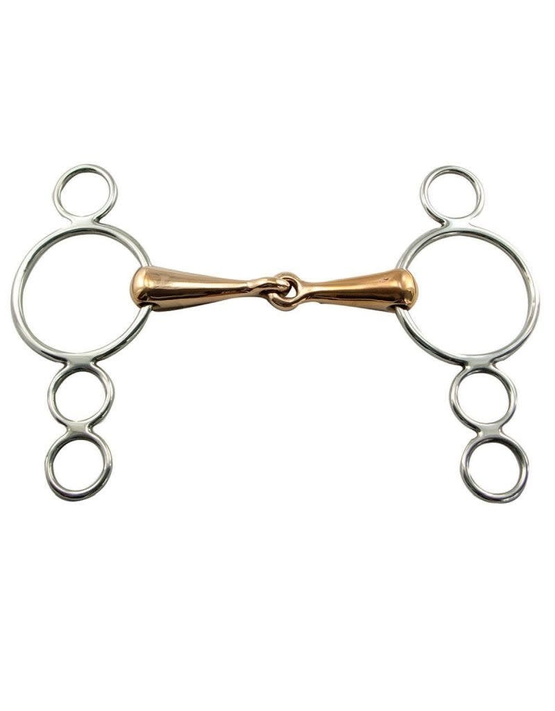 Coronet 3 Ring Copper Mouth Gag 5''