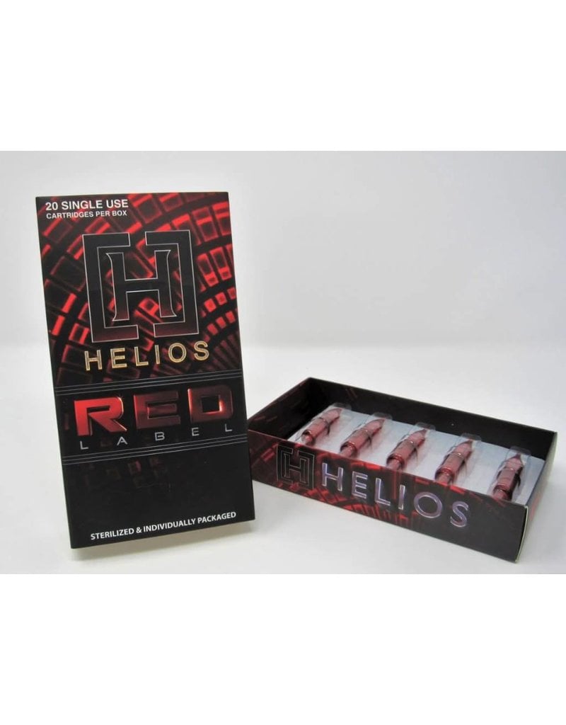 Helios Helios 1 Round Liner Needle Cartridges (20/ box) long taper .35mm diameter      H-1RL