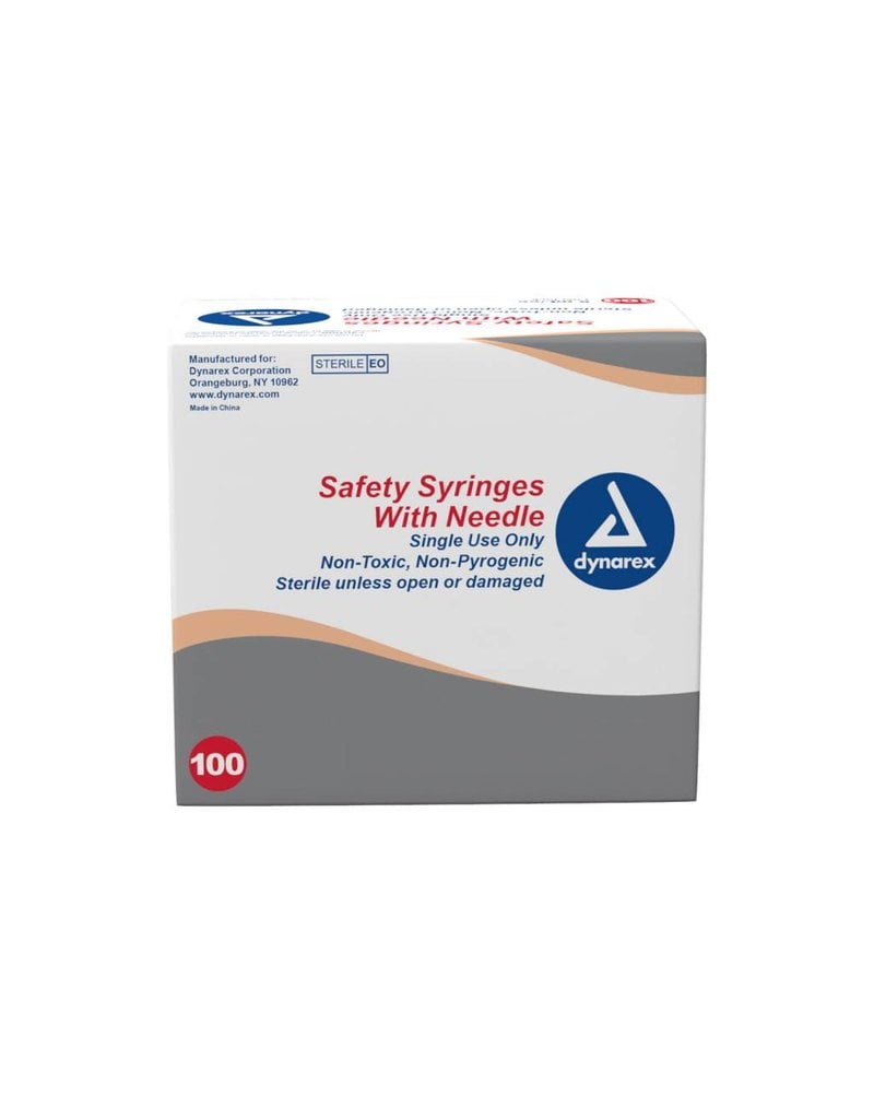 Syringe - Safety, General - 1cc (fixed needle) - 25G, 5/8" needle single *EXPIRED*