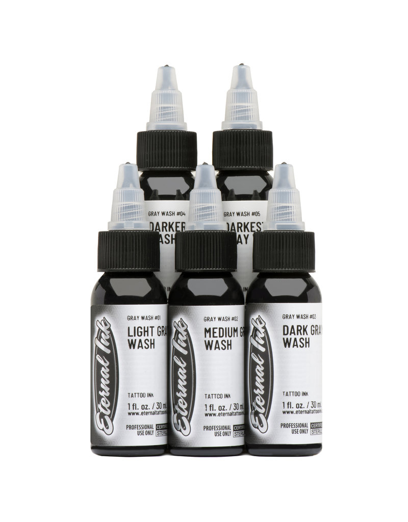 Eternal Tattoo Supply Eternal Gray Wash 5 pc Set