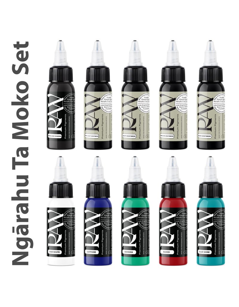 Raw Pigments Raw Ngarahu Ta Moko Set (10 pc)