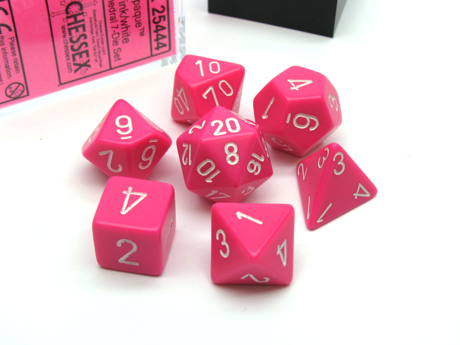 Chessex: Opaque Pink With White Sets