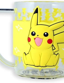 Pokemon Pikachu Novelty Glass Mug with Silicone Sleeve