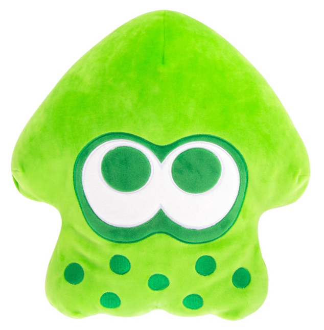 Splatoon Club Mocchi Mocchi Mega Neon Green Squid Plush Gamer Oasis