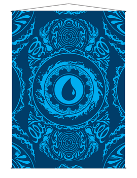 Ultra Pro Blue Mana Island Themed Wall Scroll - UP MTG