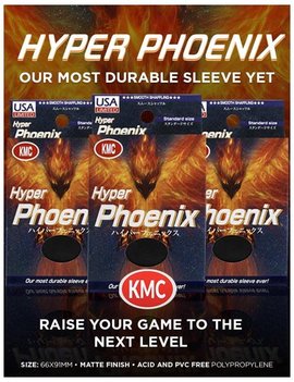 KMC Hyper Phoenix Sleeves 100ct - Black