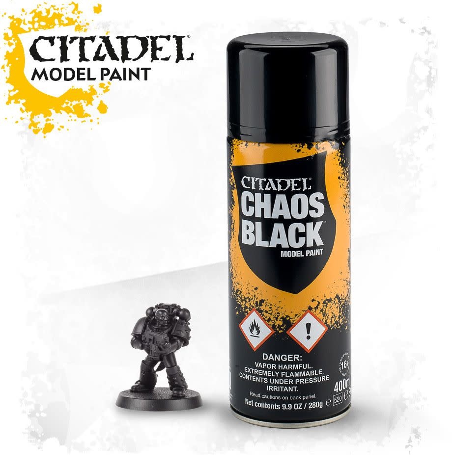 Games Workshop BSF Citadel Spray Paint: Chaos Black