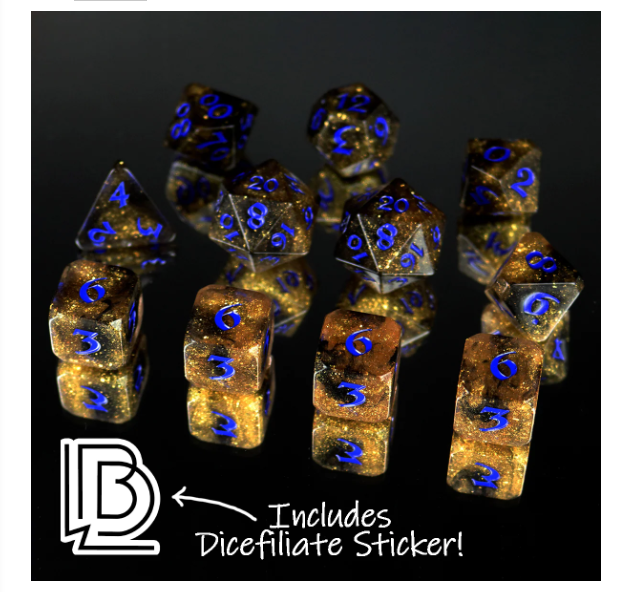 Avalore Mintaka for B Dave Walters - 11pc RPG  Set Die Hard Dice