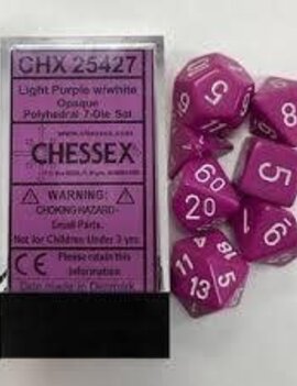 Purple w/ White: Opaque 7CT RPG Set - Chessex